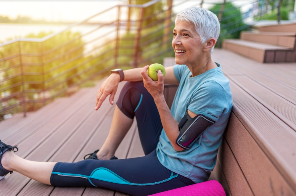 Women Eating Apple